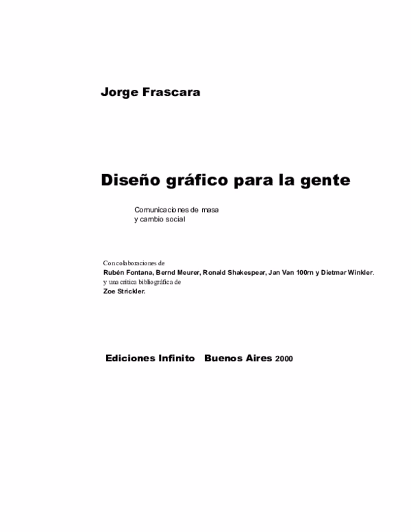 ¿Qué conceptos transmitió Jorge Frascara a la Comunidad de diseñadores?