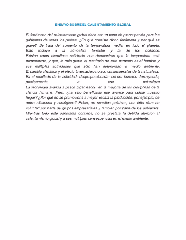 ¿Cómo abordar el calentamiento global?