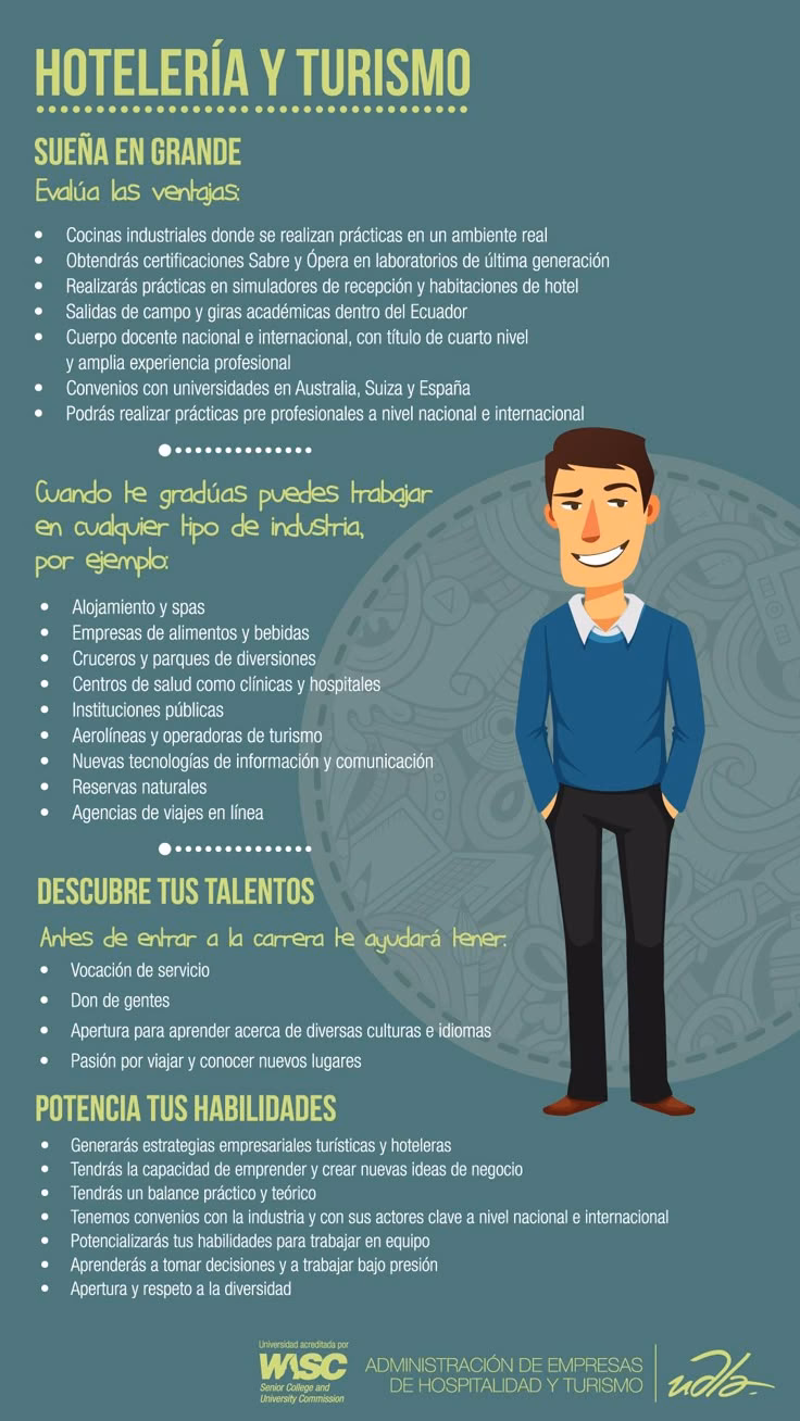 ¿Cuáles son los beneficios de la carrera en Turismo y hospitalidad?