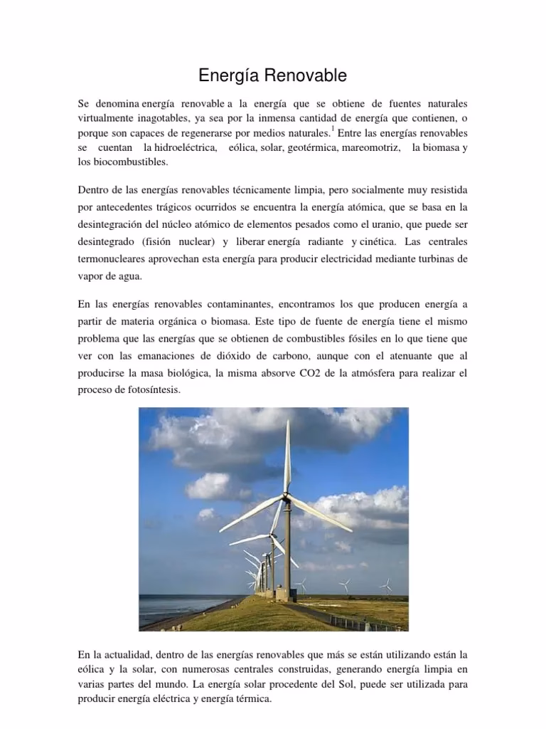 ¿Cuál es el precio de generación de nergías renovables?