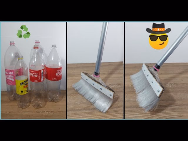 ¿Cómo hacer una escoba de plástico reciclada?