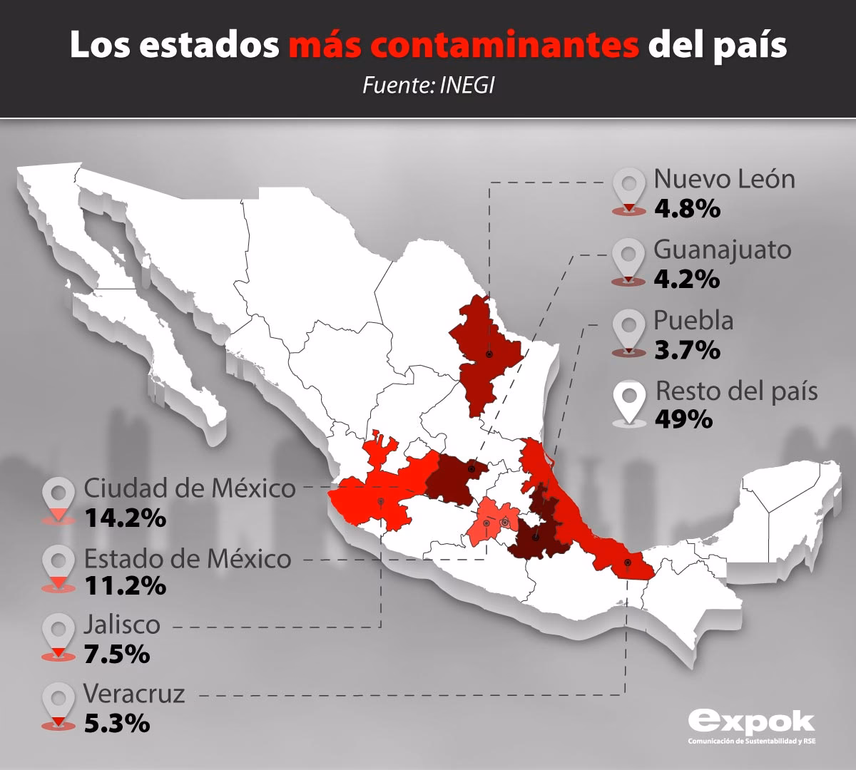 ¿Cuáles son los municipios más contaminados en México?