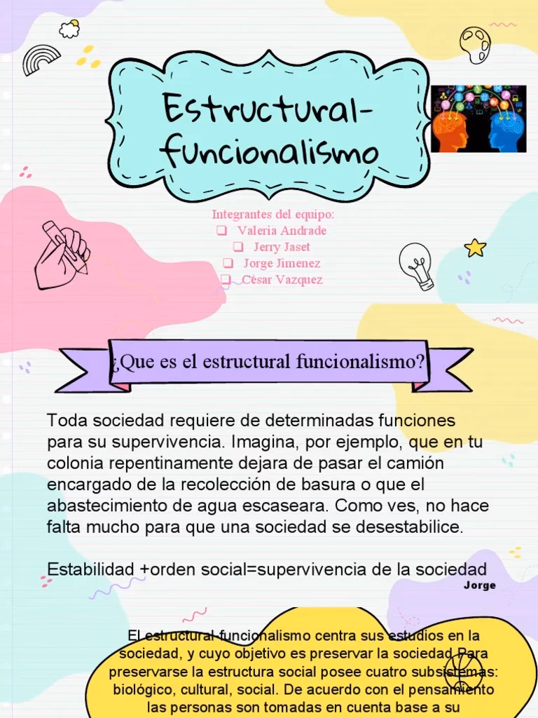 ¿Qué es el funcionalismo estructural de Durkheim?