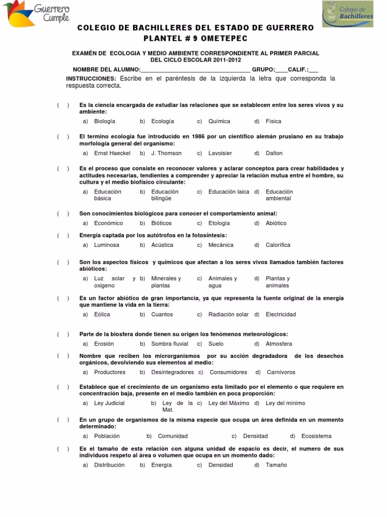 ¿Cuáles SON LOS EXAMENES de Desarrollo Sustentable?