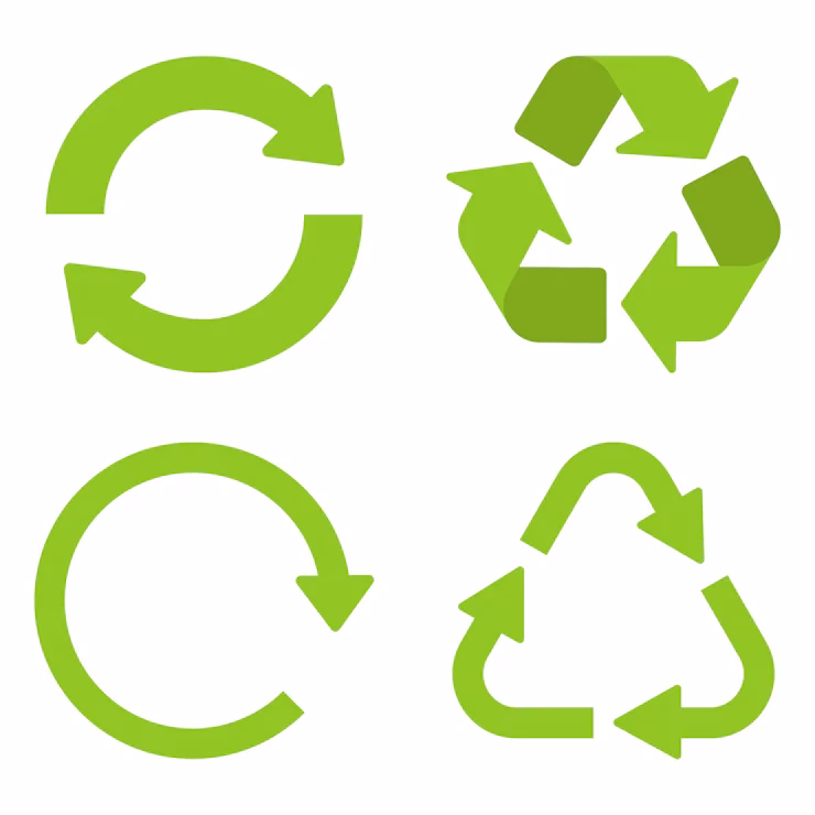 ¿Qué significan las flechas de reciclaje?