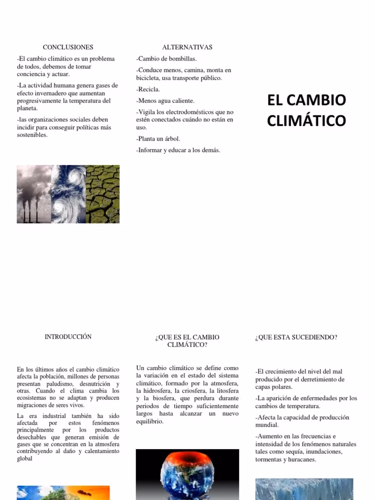 ¿Cuáles son los cambios climticos?