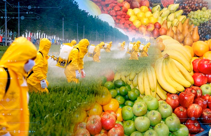 ¿Qué porcentaje de frutas y verduras tienen residuos de pesticidas?