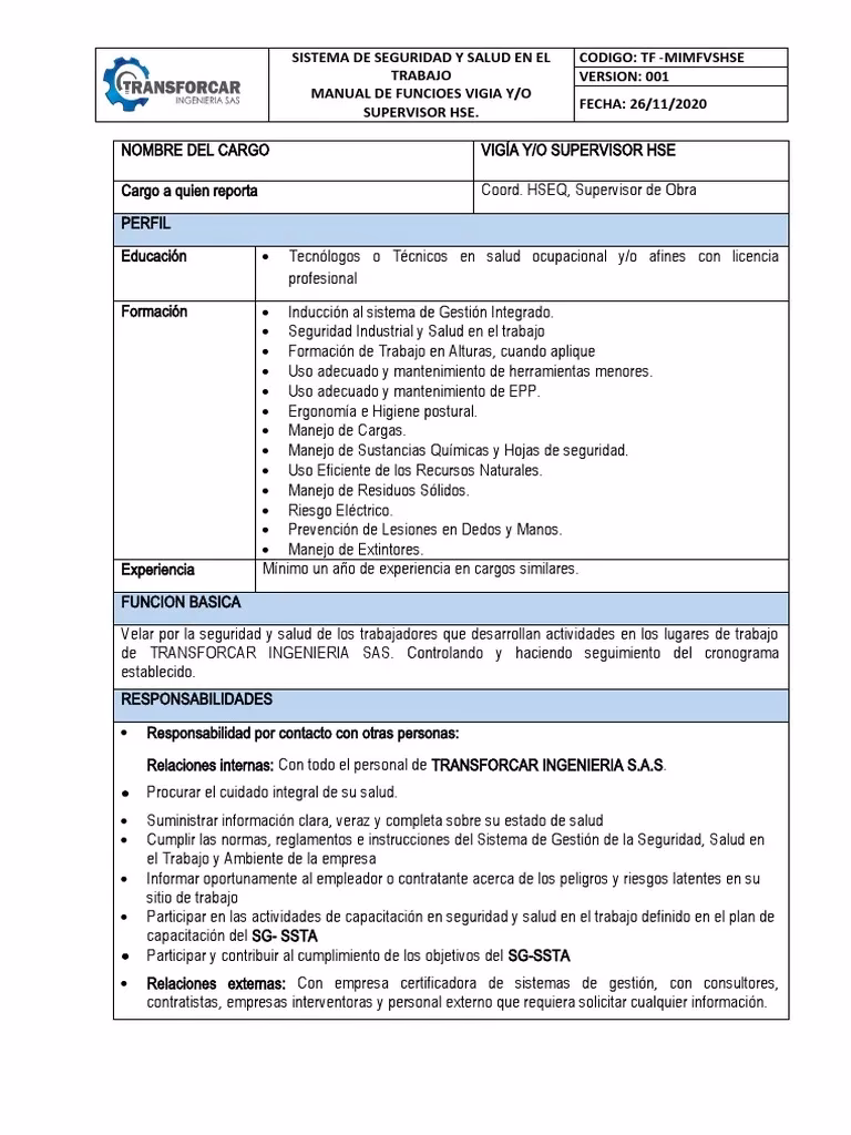 ¿Qué hace un supervisor de higiene y Seguridad Industrial?