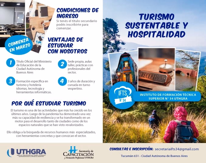 ¿Cuándo se dictará la Tecnicatura Superior en Gestión Turística?