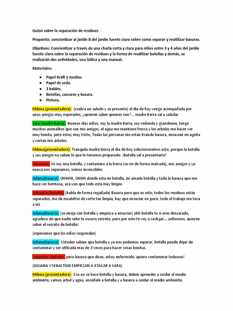 ¿Cómo se traspasa la información de un guion teatral?