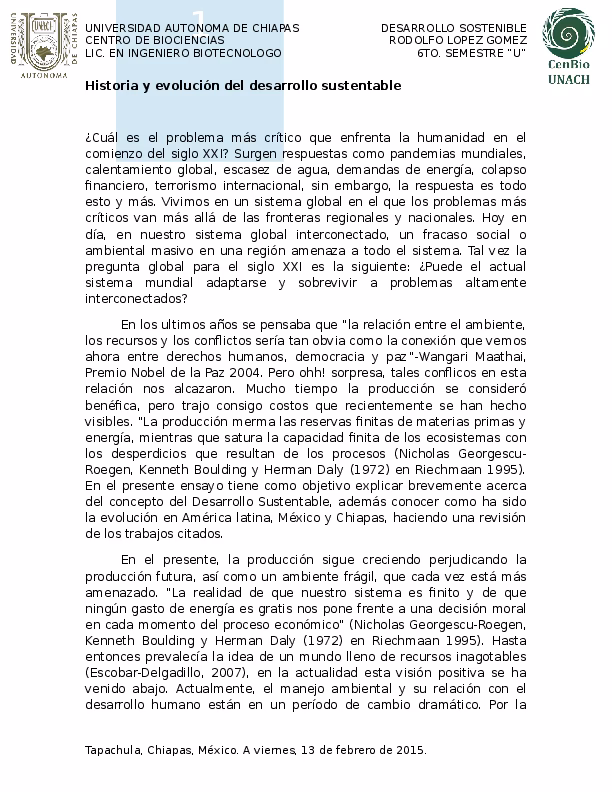 ¿Cuál es el objetivo del estudio sobre el desarrollo sustentable?