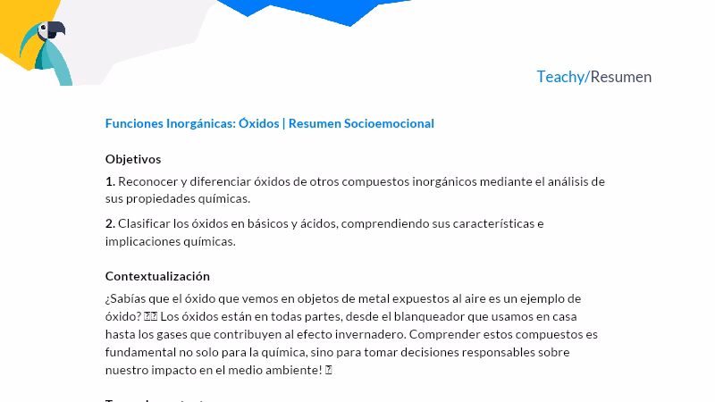 ¿Cuál es la importancia de los óxidos para la industria alimenticia?