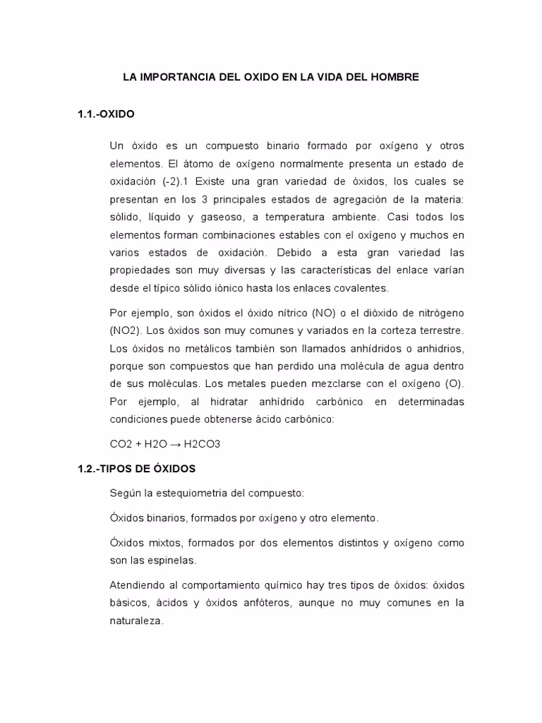 ¿Cuál es la importancia de los óxidos?