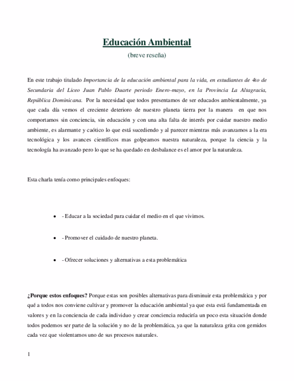 ¿Qué es la educación ambiental?