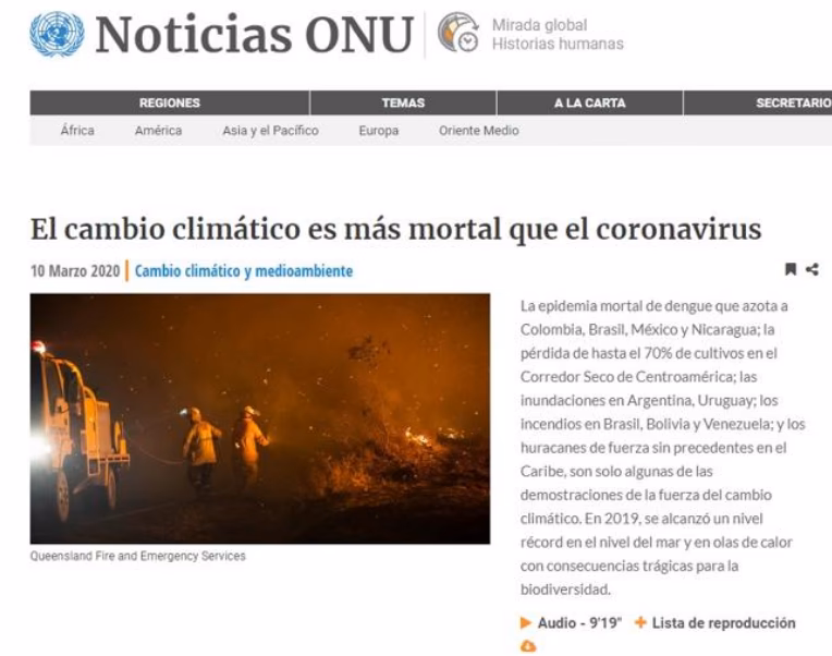 ¿Cómo detener nuestra actitud indiferente antes los cambios climáticos?