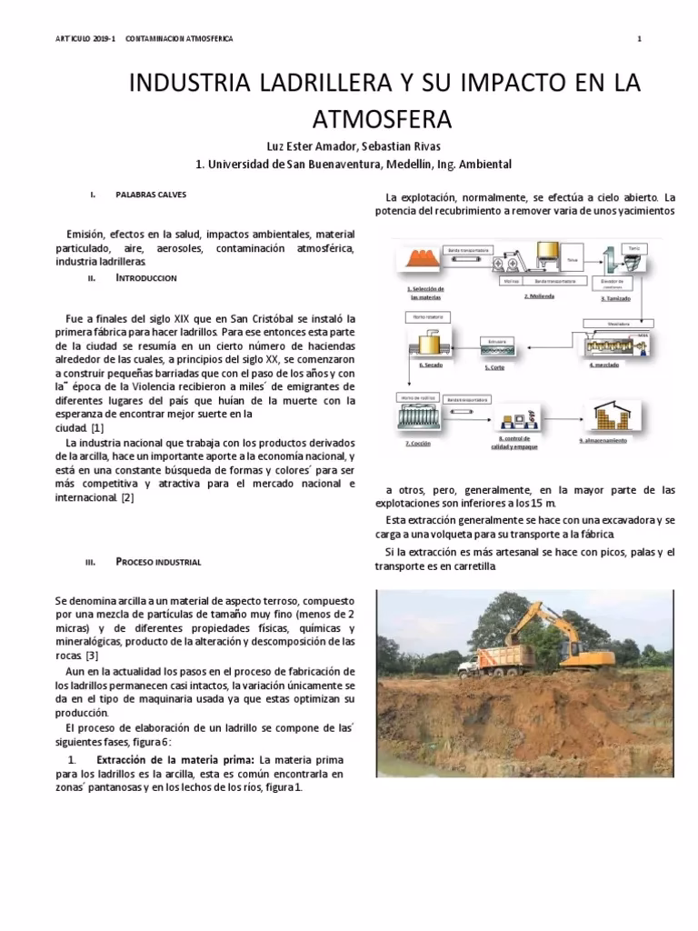 ¿Cuáles son los contaminantes primarios del ladrillo?