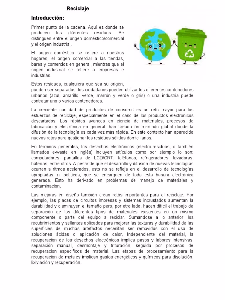 ¿Qué es el reciclado?