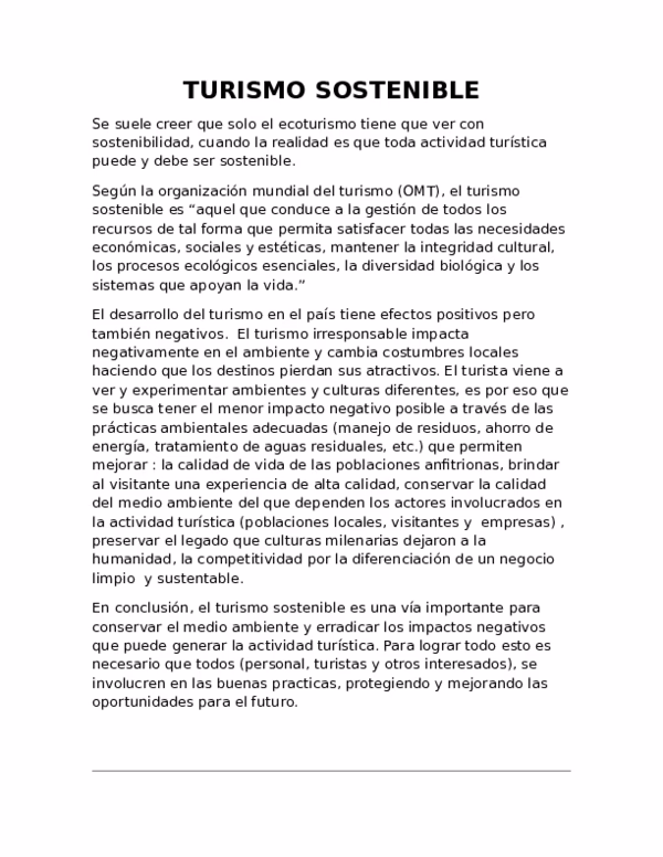 ¿Cuáles son los objetivos del turismo sostenible?