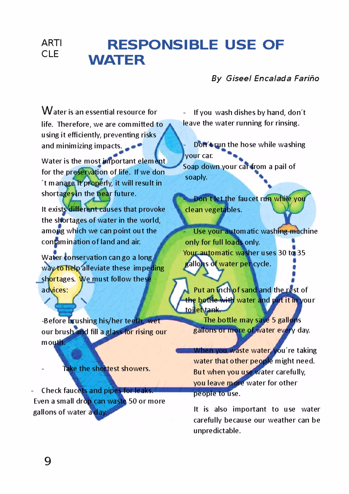 ¿Cuál es la traducción de contaminación del agua en inglés?
