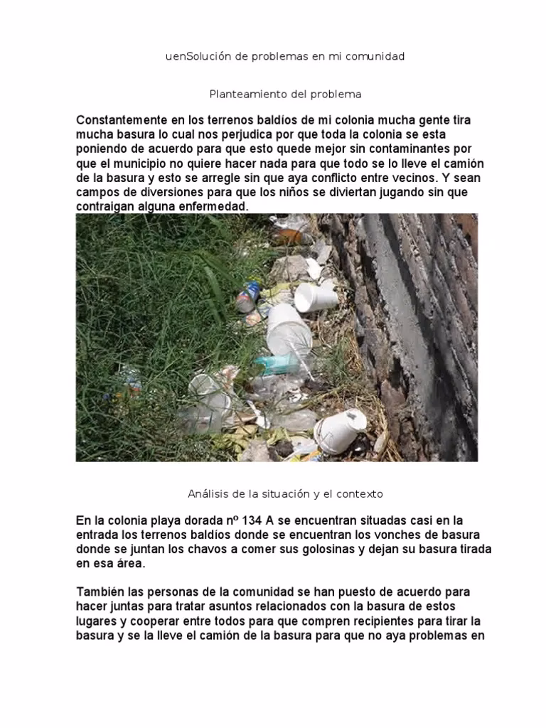 ¿Qué es la contaminación en mi comunidad?