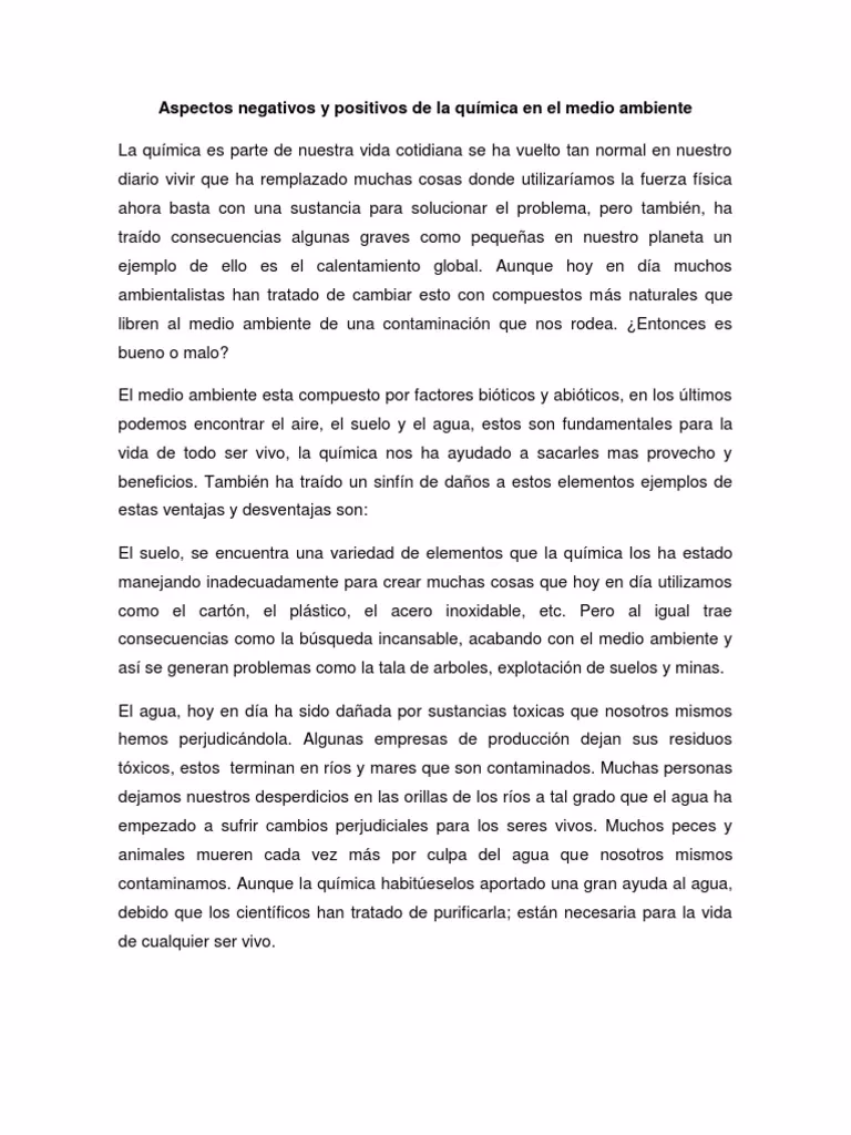 ¿Qué es la química y tu ensayo?