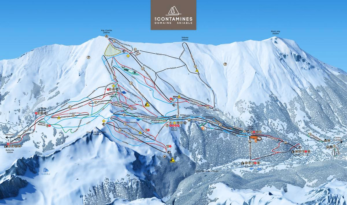 How many ski lifts are there in Les Contamines?