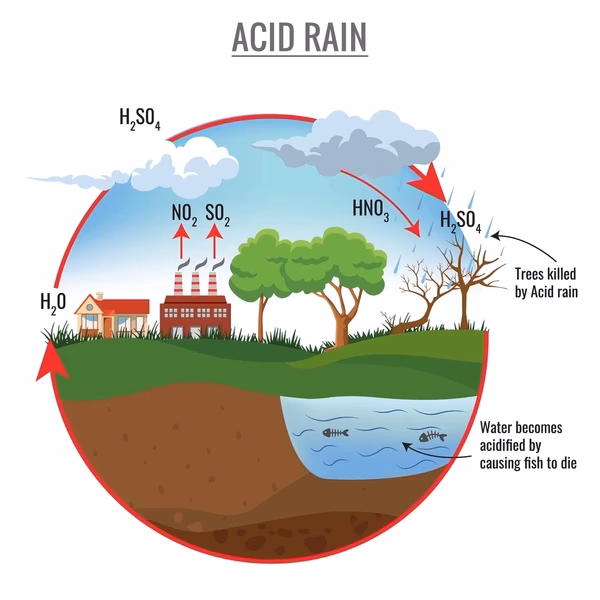 ¿Cómo afecta la lluvia ácida a los seres vivos?