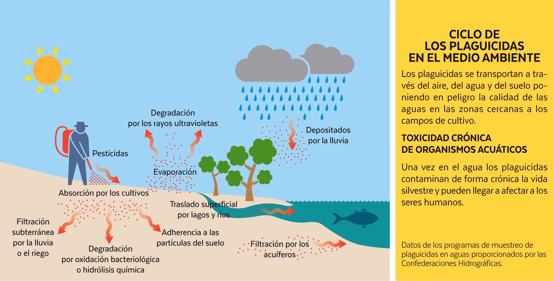 ¿Cuáles son los efectos adversos de los plaguicidas sobre el ambiente abiótico y biótico?