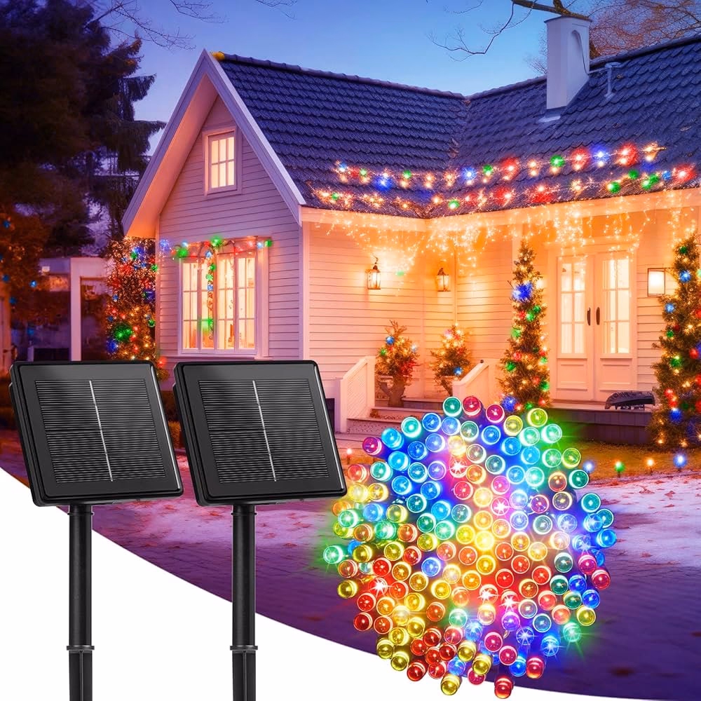 ¿Cuál es la medida de las luces de Navidad solar?