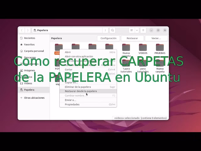 ¿Cómo controlar la papelera y los archivos temporales en Ubuntu?