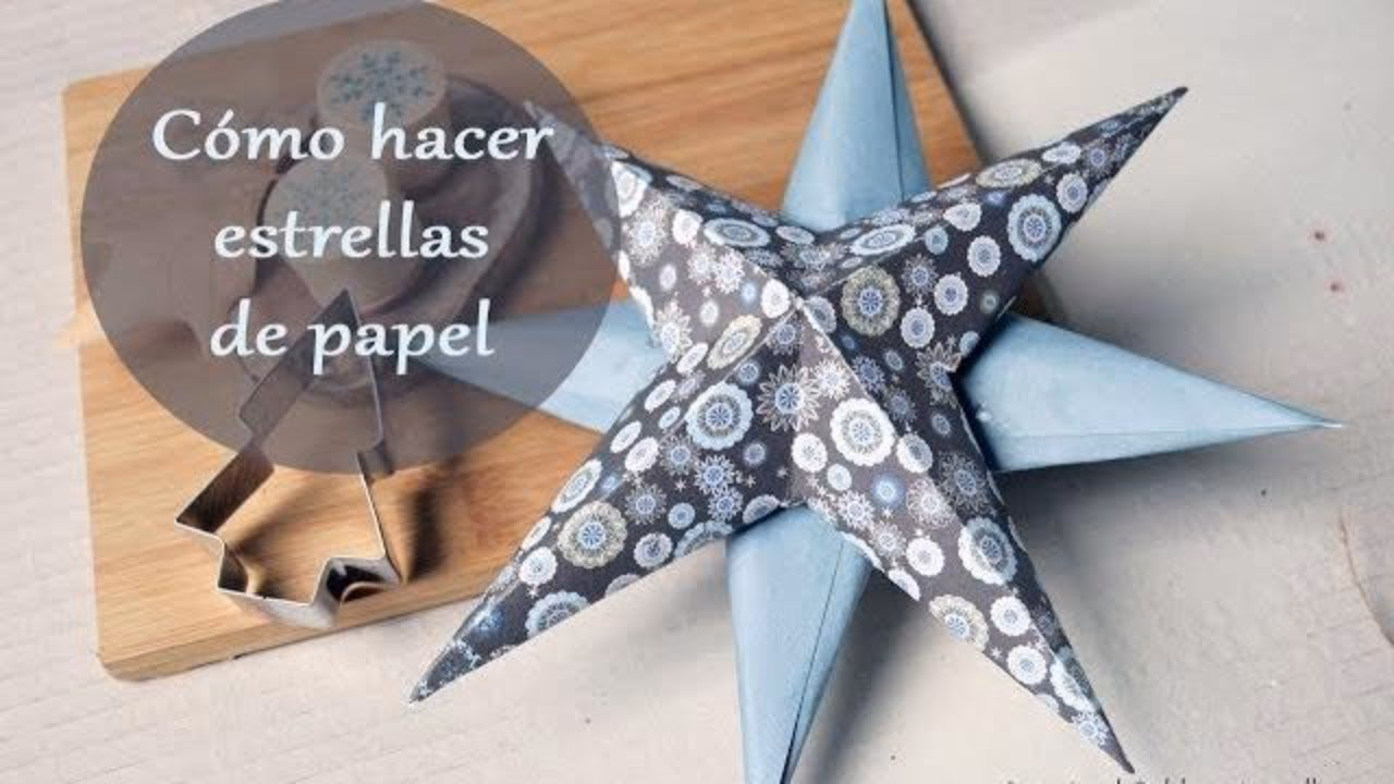 ¿Cómo se hacen las estrellas con papel reciclado?