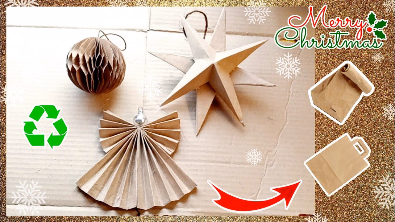 ¿Cómo hacer adornos de Navidad reciclados?