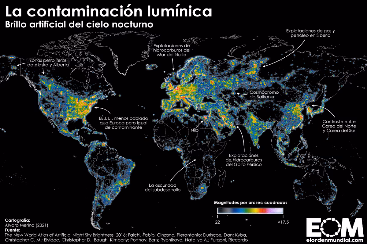 ¿Qué isla tiene cero contaminación lumínica?