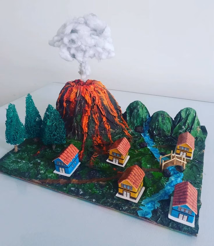 ¿Qué es una maqueta de volcán?