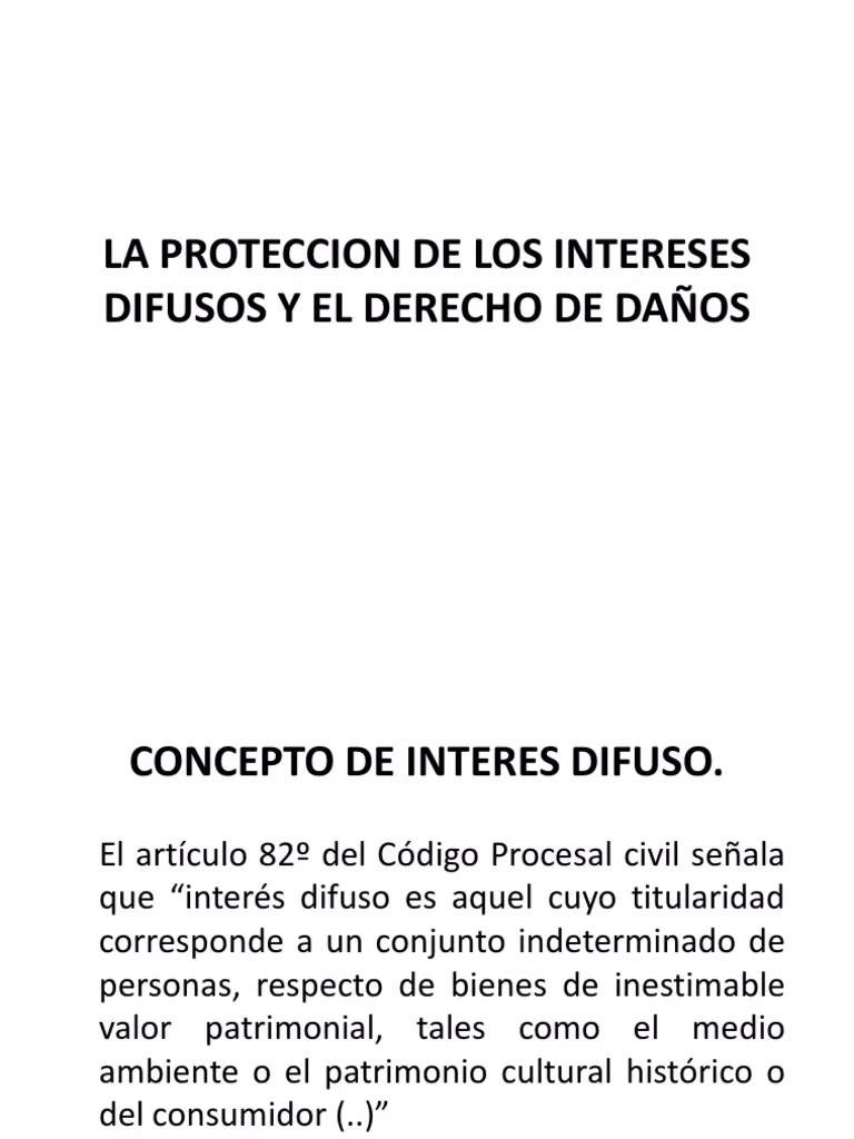 ¿Qué es el interés difuso e interés colectivo?