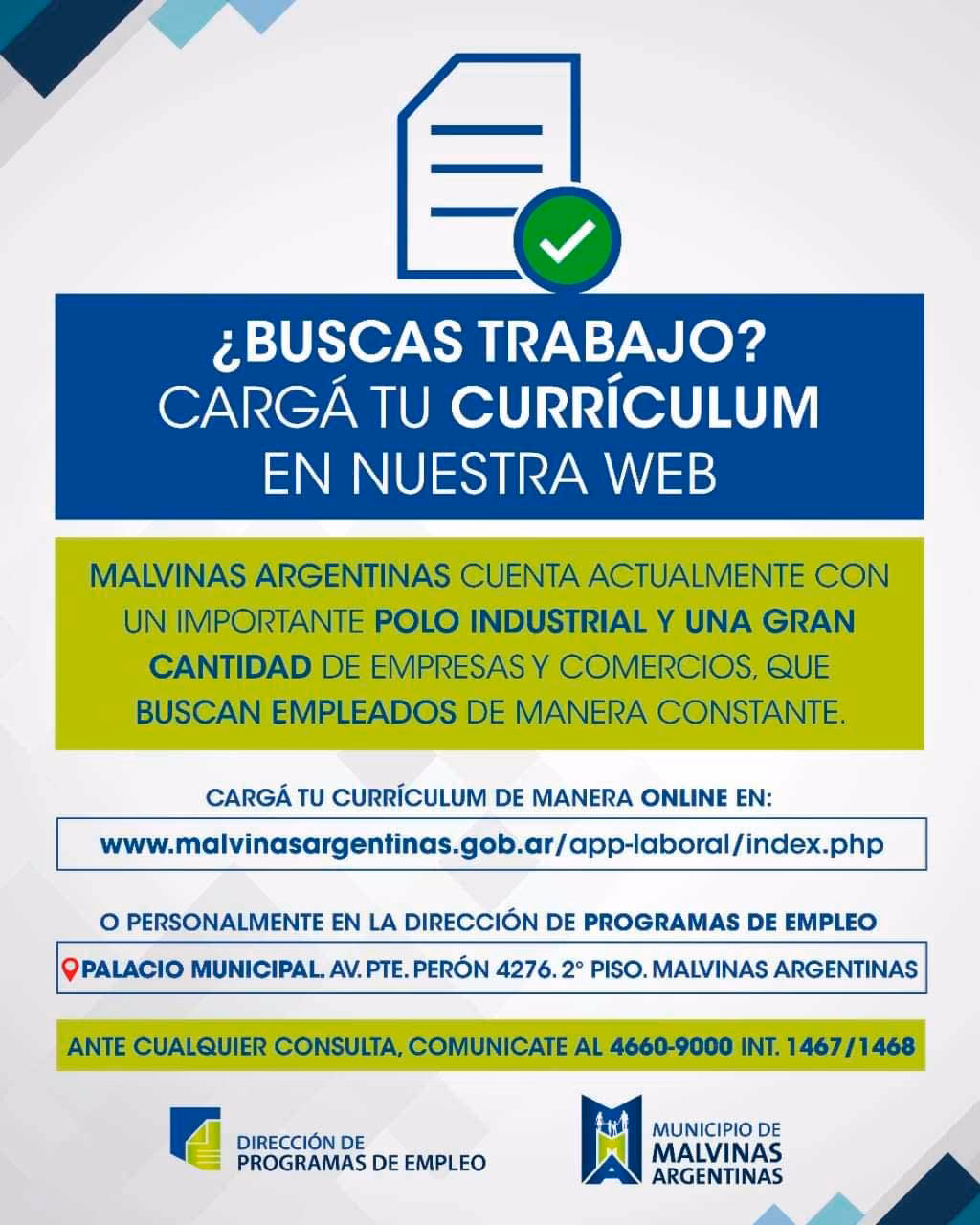 ¿Cómo contactar a la Municipalidad de Malvinas Argentinas?