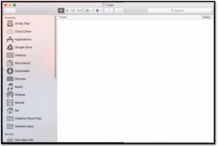¿Dónde se encuentra la papelera en Mac?