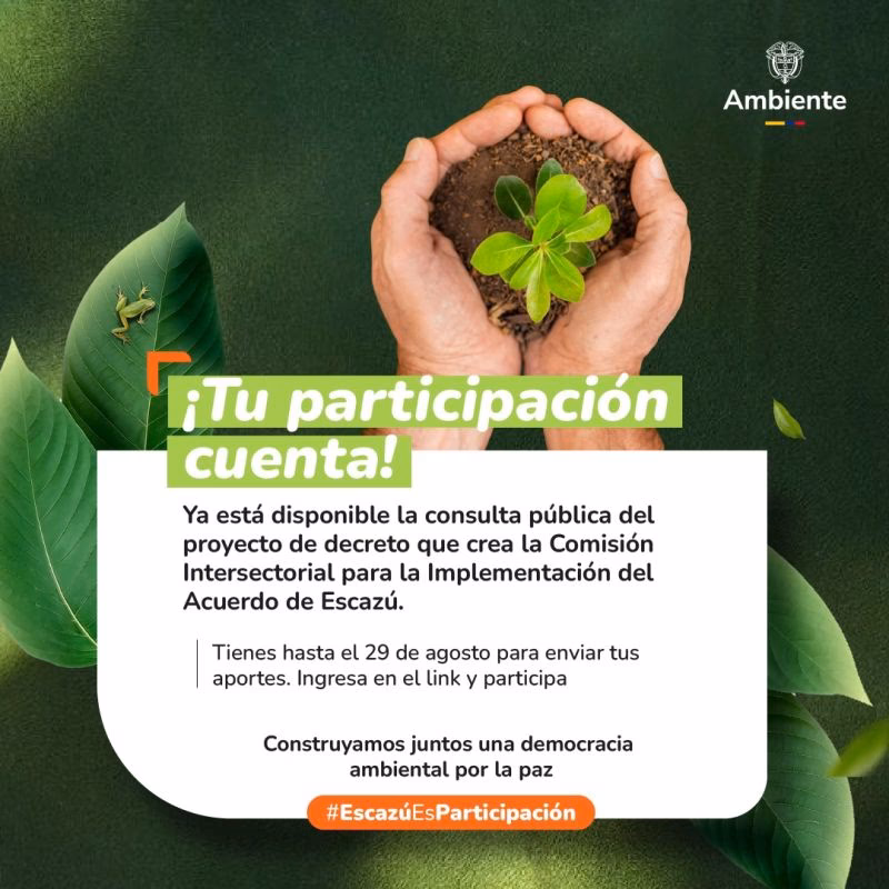 ¿Quién es el representante legal del Ministerio de Ambiente y Desarrollo Sostenible?