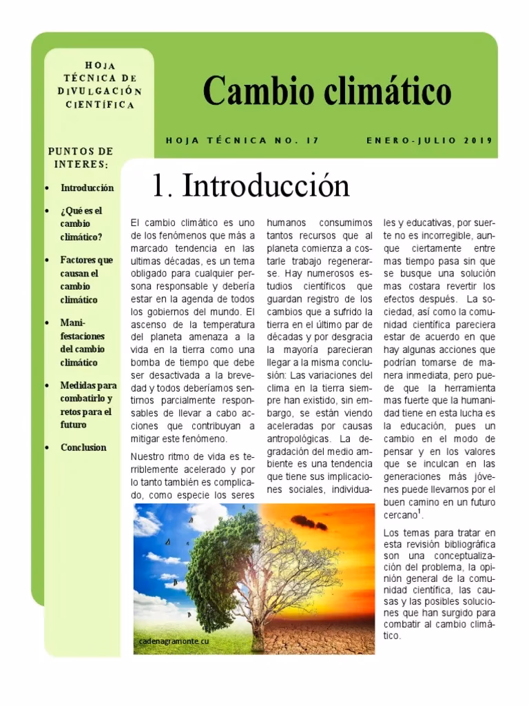 ¿Qué es la Dirección General de cambio climático?