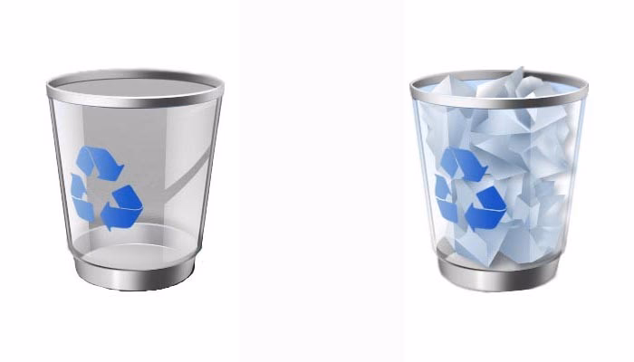 ¿Por qué no puedo mover archivos a la Papelera de reciclaje?