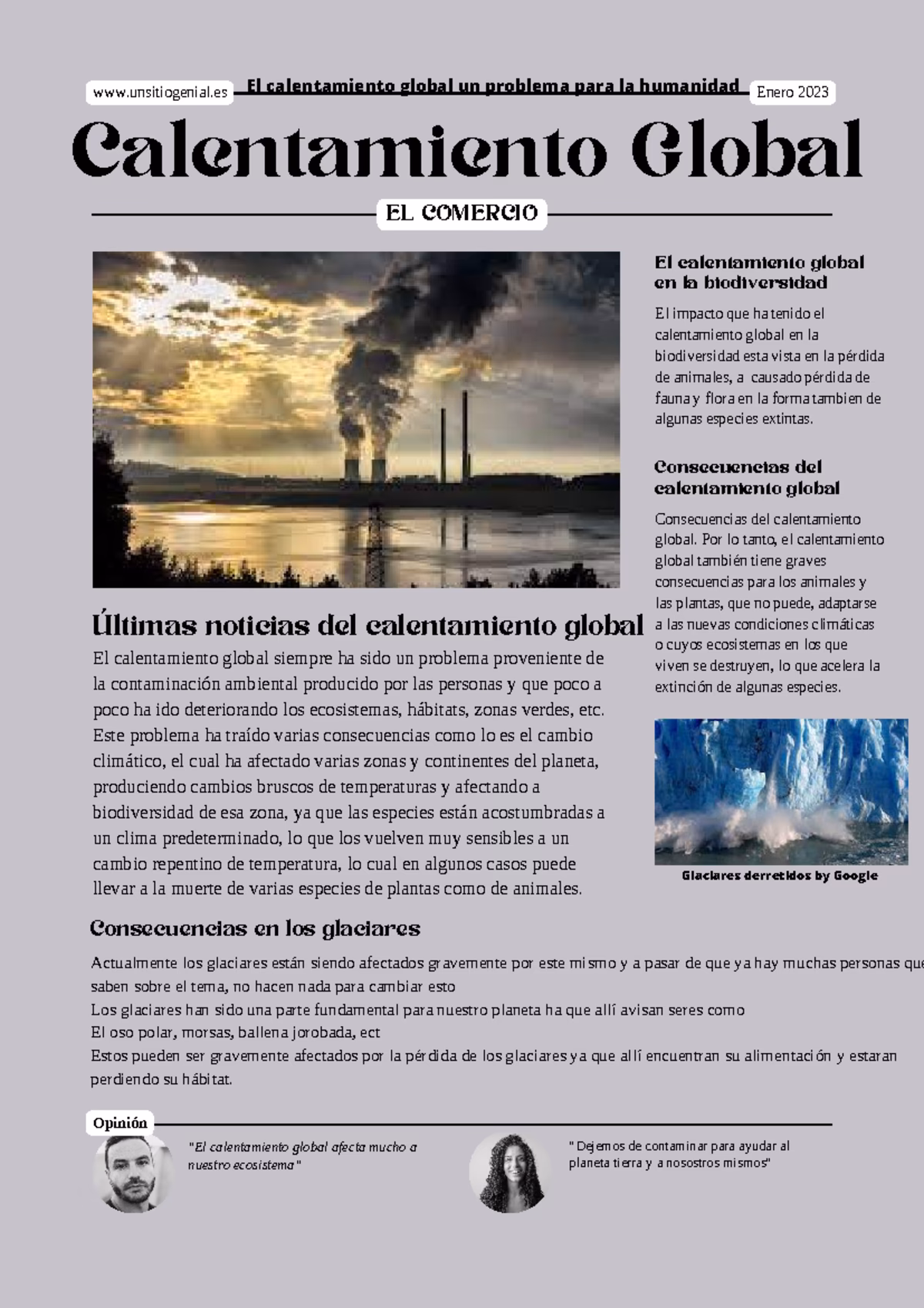 ¿Cuáles son las consecuencias del calentamiento global?