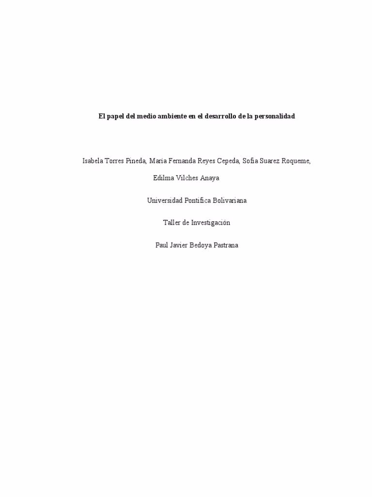 ¿Cuál es la influencia del ambiente en el desarrollo de rasgos de personalidad?