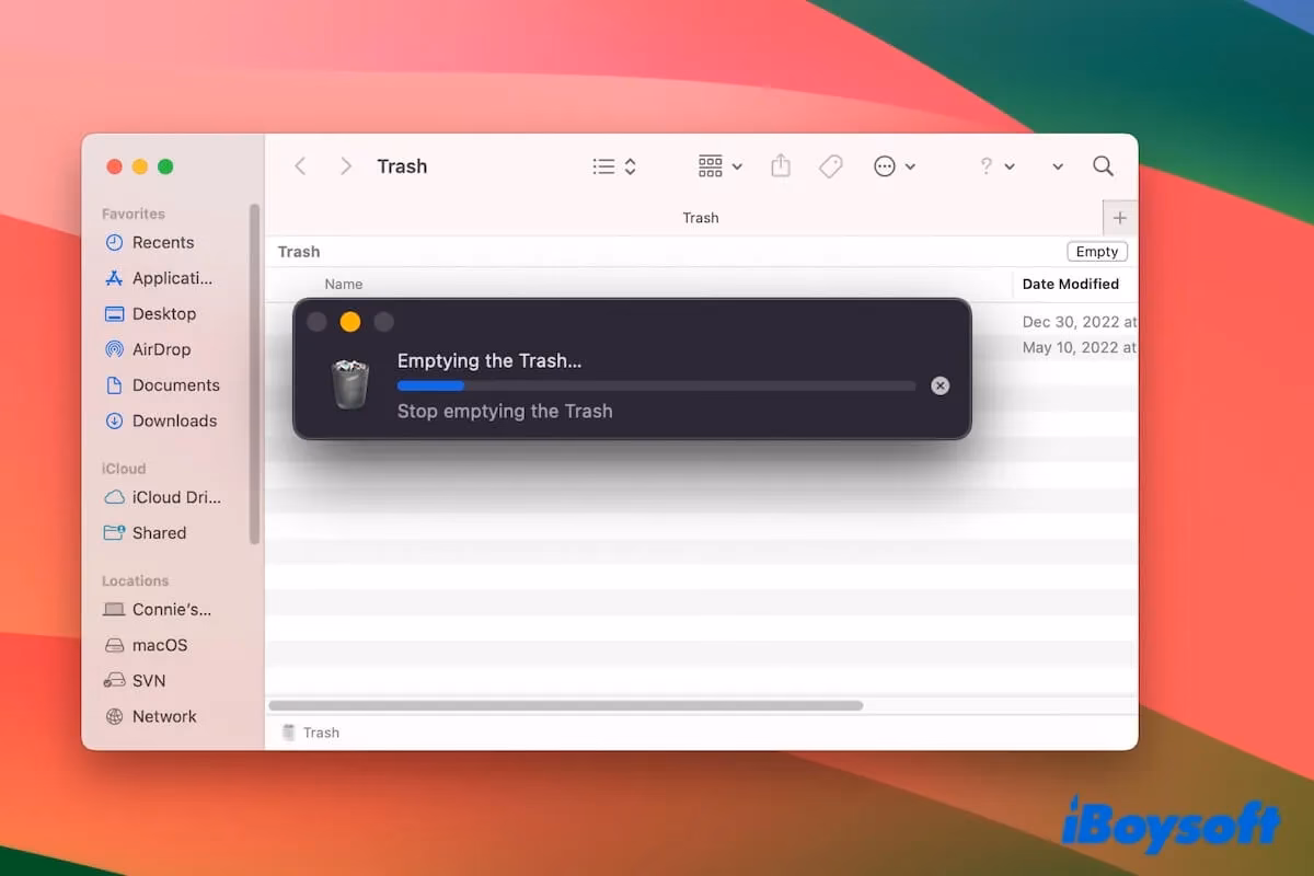 ¿Cómo se puede vaciar la Papelera del Mac?