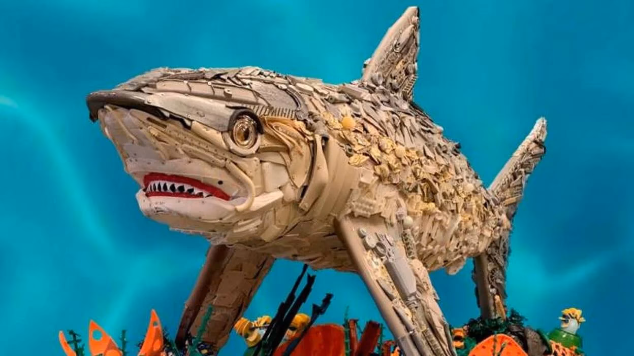 ¿Cuántas esculturas de animales marinos han creado Pozzi y Washed Ashore?