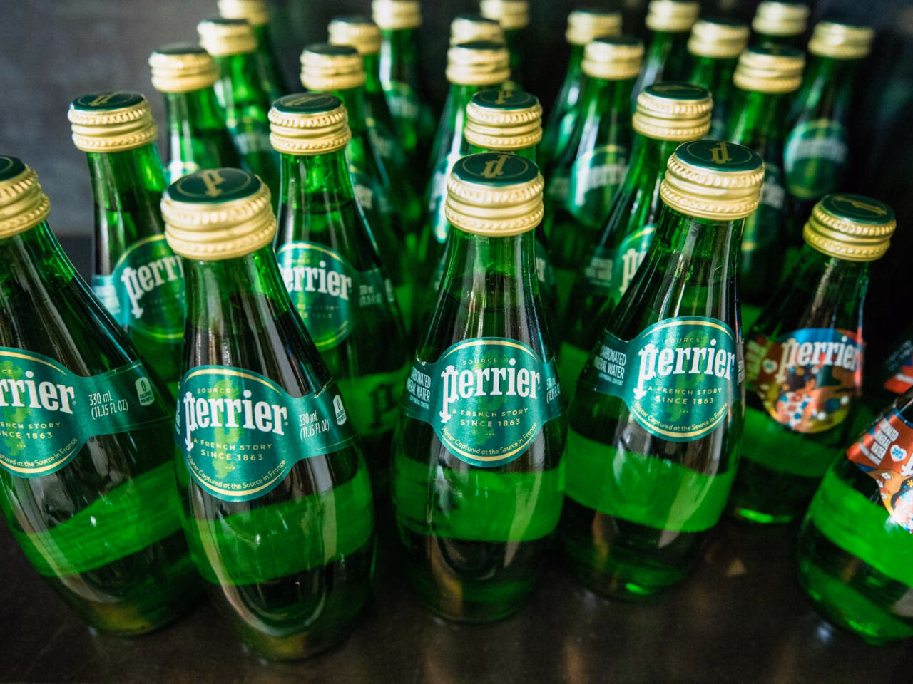 Why did Nestlé Waters destroy two million bottles of Perrier?