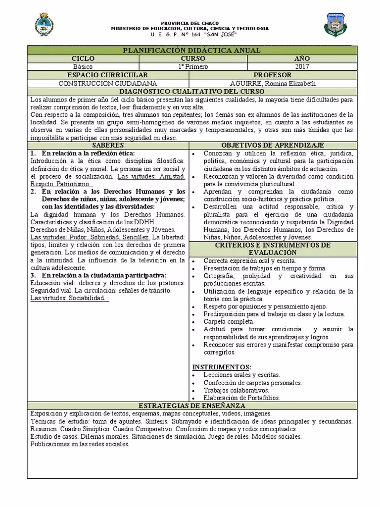 ¿Qué es el diseño curricular de construcción de ciudadanía?