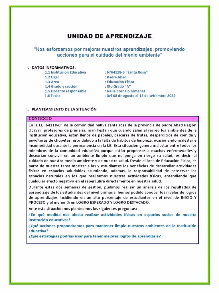¿Cuál es la importancia de las actividades físicas en el medio ambiente?