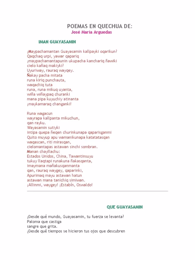 ¿Quién escribio los poemas del aymara?