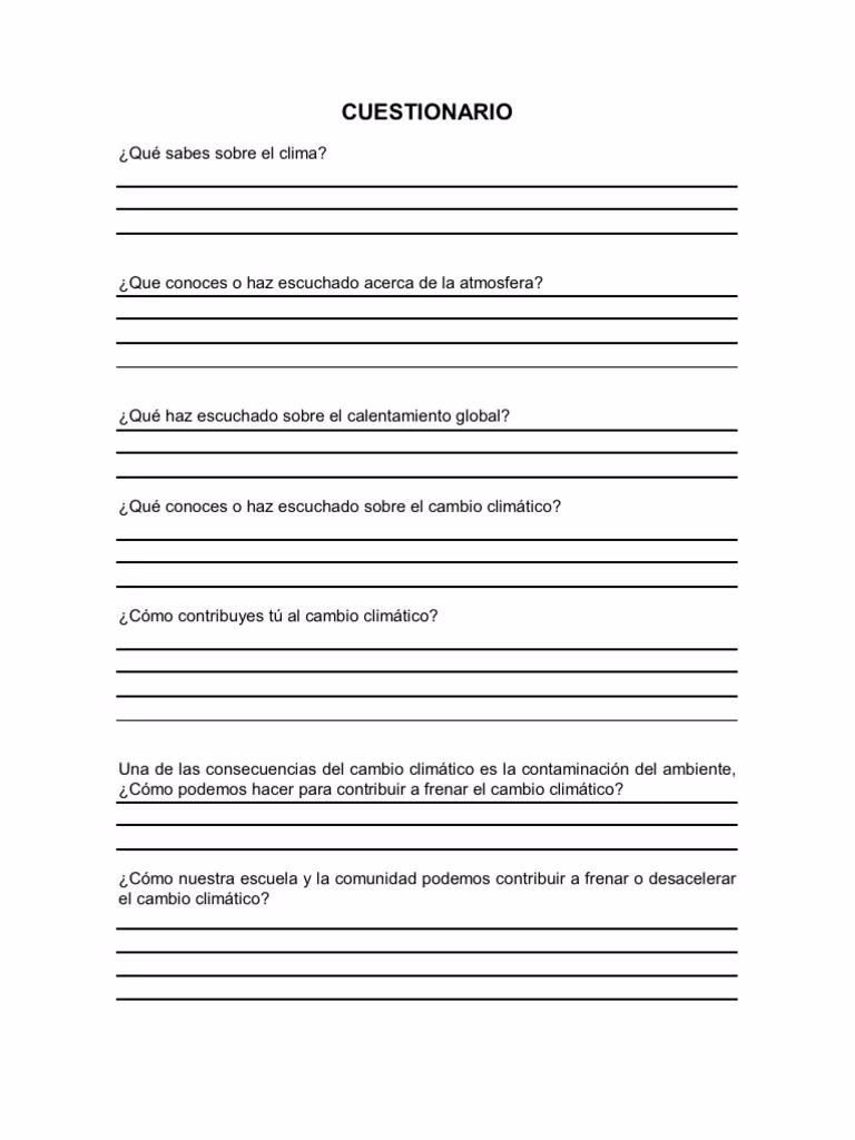 ¿Qué es una encuesta de calentamiento global?