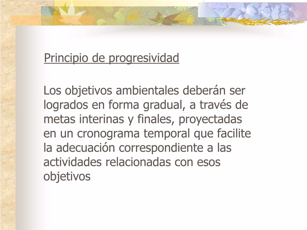 ¿Qué es el principio de progresividad en el aire?
